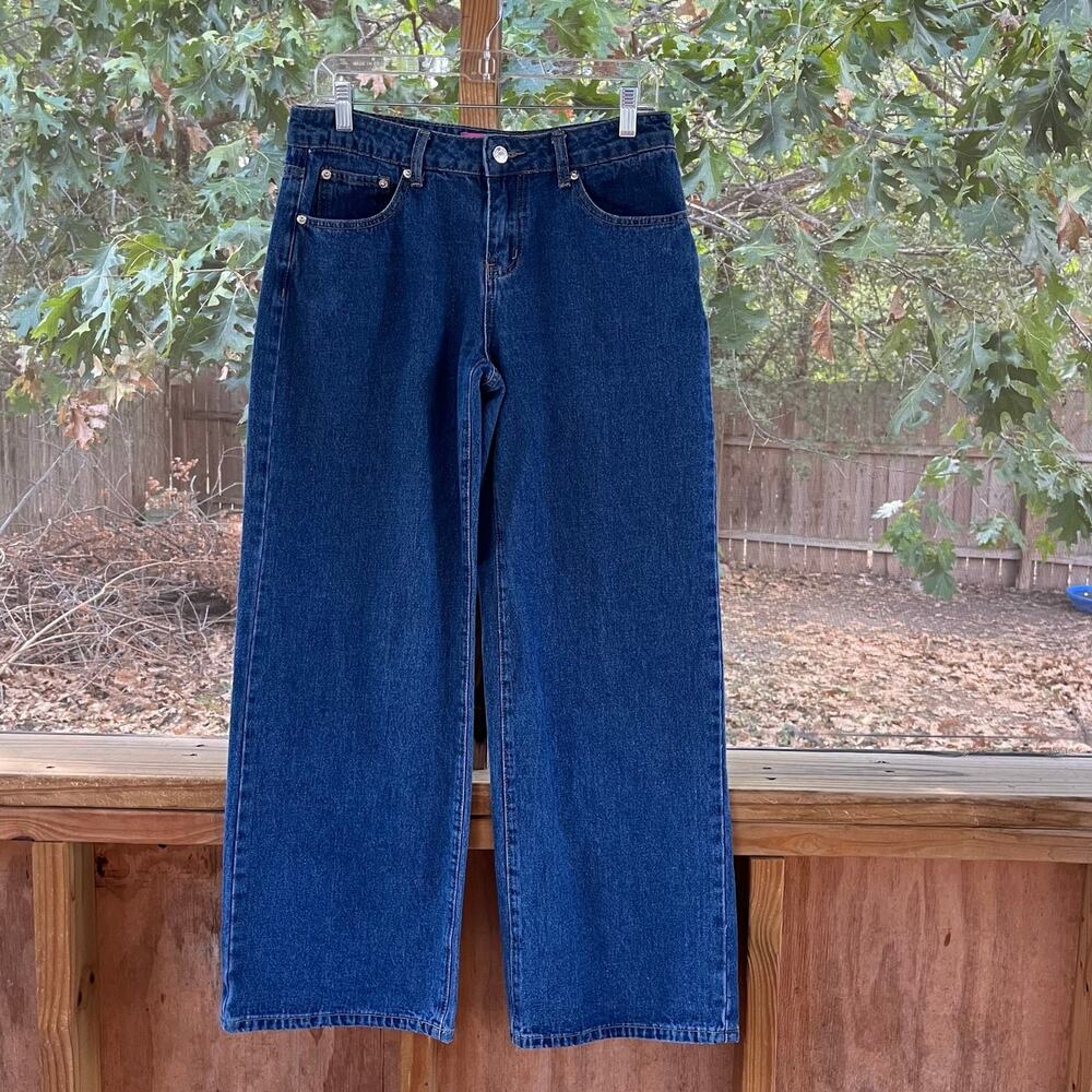 Edikted Women's Wide Leg Medium Wash Jeans Size M (30" Waist)